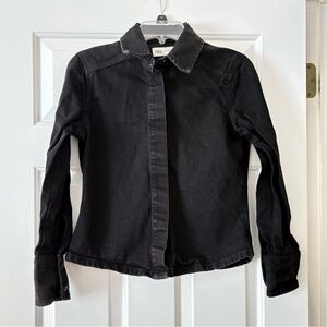 Zara Women's Classic Black Heavy weight shirt